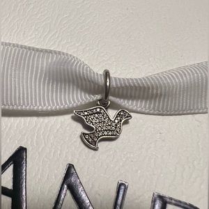 PANDORA S925 Pave Dove “Symbol of Peace” Dangle Charm